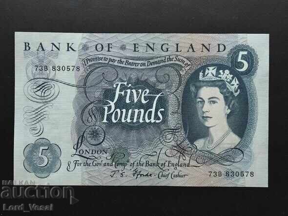 5 Pounds (Series C; Portrait) ND (1966-1970)