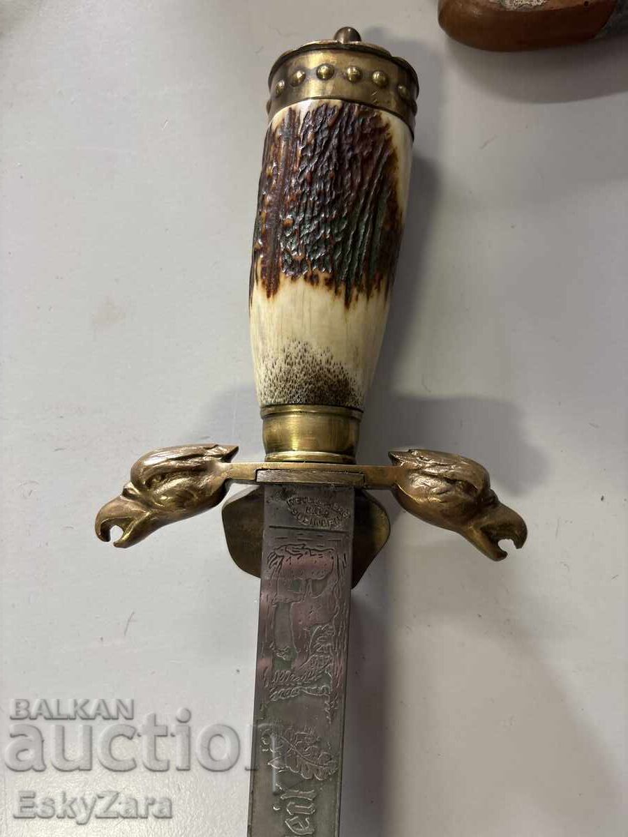 Authentic hunting dagger Weyersberg & Cie Solingen – deer horn - 6