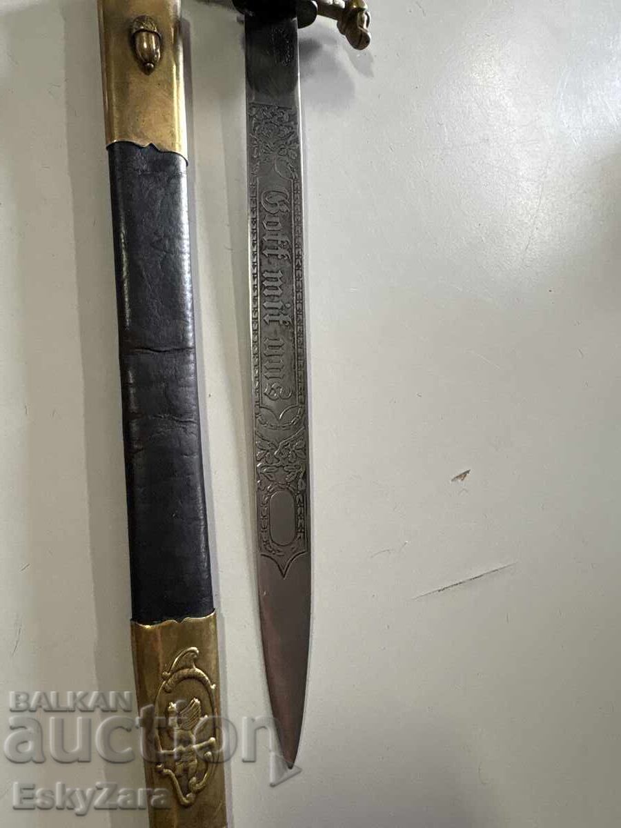 Auction  Collectible dagger Alex Coppel Solingen – "Gott mit uns" engraving