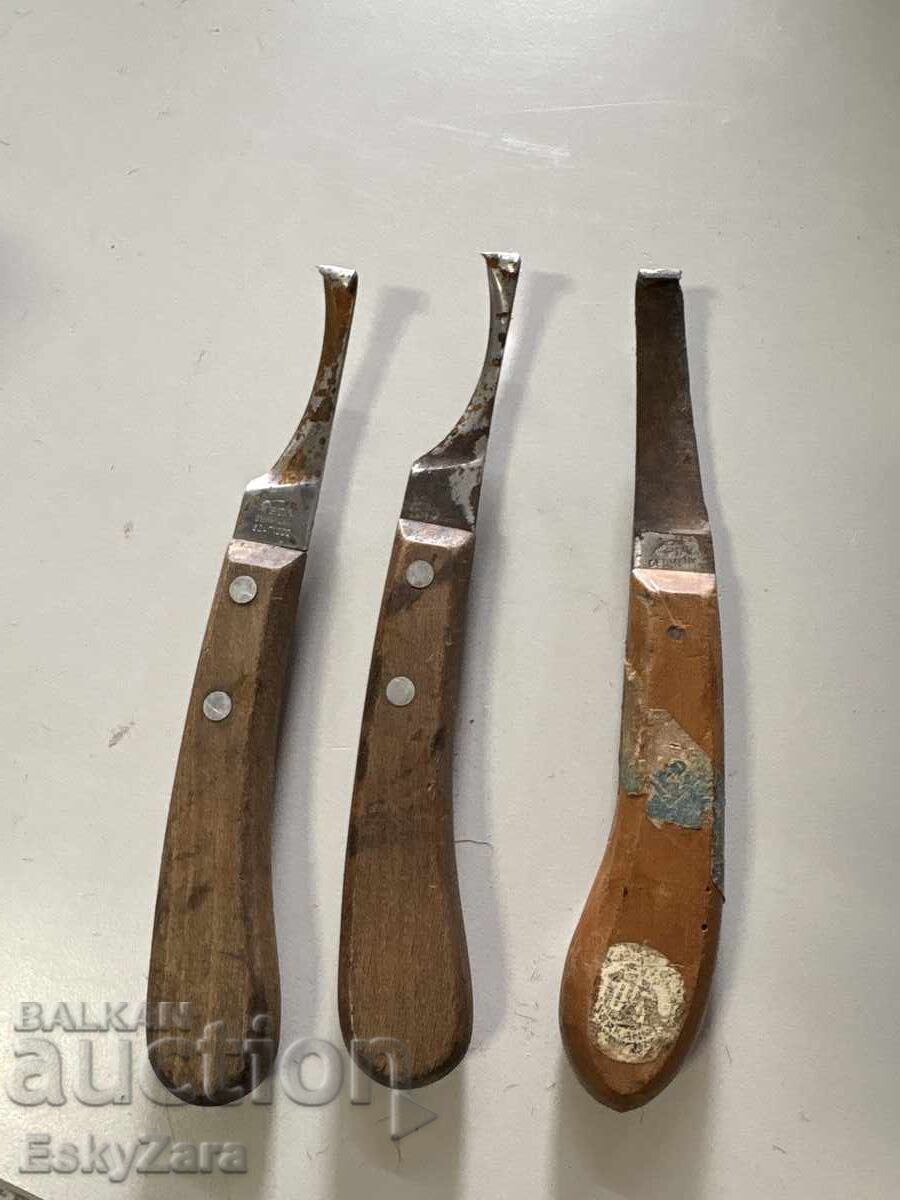 Lot ot 3 br. nemski nozhove za kopita F. DICK GERMANY