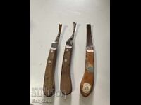 Lot ot 3 br. nemski nozhove za kopita F. DICK GERMANY