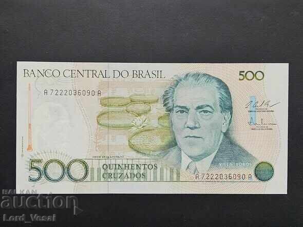 Brazil - 500 Cruzados ND (1987) LCBP, FMO UNC