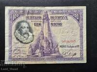 100 Pesetas 1928 XF (varianta rară)