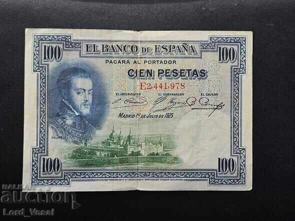 100 Pesetas 1925 XF