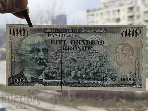 Licitație Islanda - 100 Coroane 1961 (1974-1980) UNC