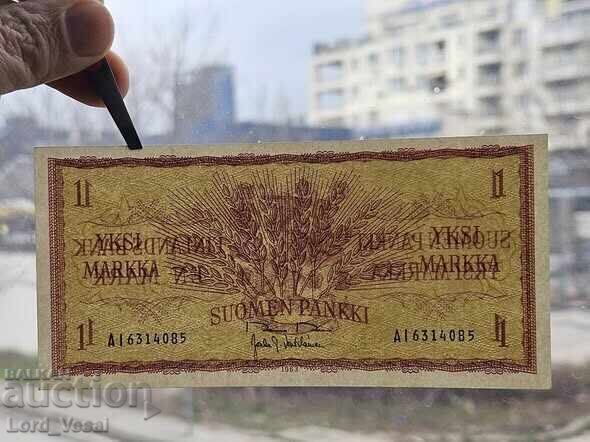 Аукцион Финландия - 1 Марка 1963 UNC