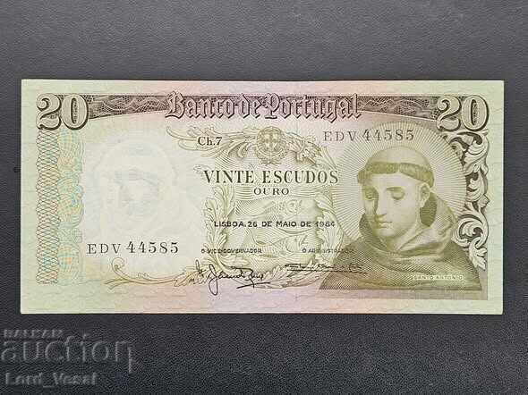 Portugalia - 20 Escudos 1964 (ediția a 7-a) aUNC