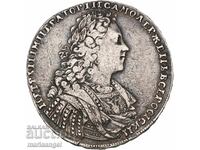 1 Rubla 1728 Rusiya Petŭr II (1727-1730) Moskva 26,79g srebro