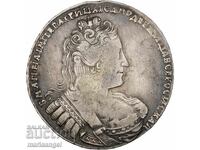 1 Рубла 1733 Русия Анна (1730-1740) Москва 25,43г сребро