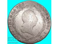 Austria 5 Kreuzer 1820 A - Viena Francis argint - rar