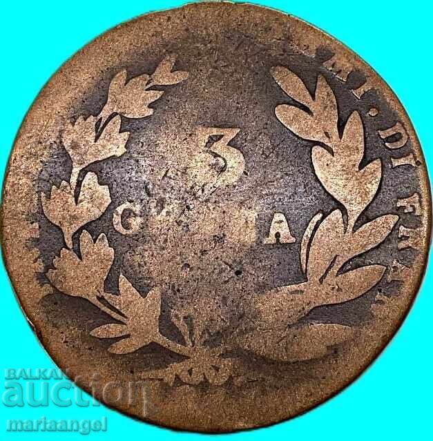 Murat Napoleon 3 grana 1810 Italia 32mm bronz - 6