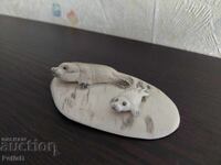 Statuetă din COLȚ DE MAMUT de 100 de mii de ani din MAGADAN