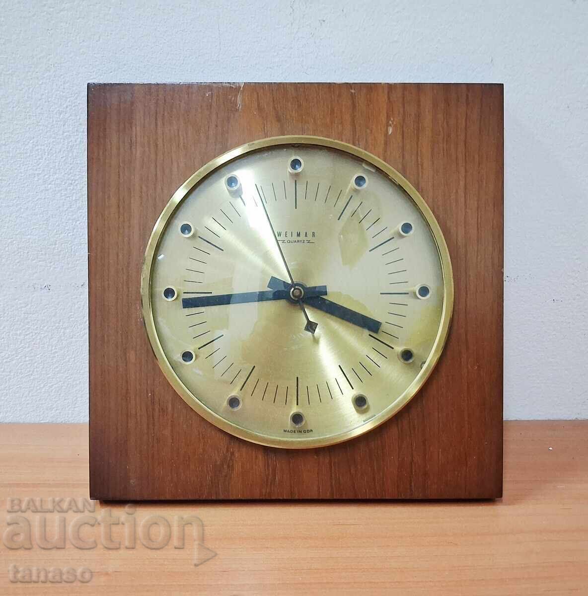 Ceas de perete vintage Weimar – cuarț – RDG – 21×21×3,5 cm