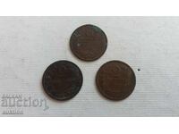 2 stotinki 1912 - 3 bucăți - necurățate