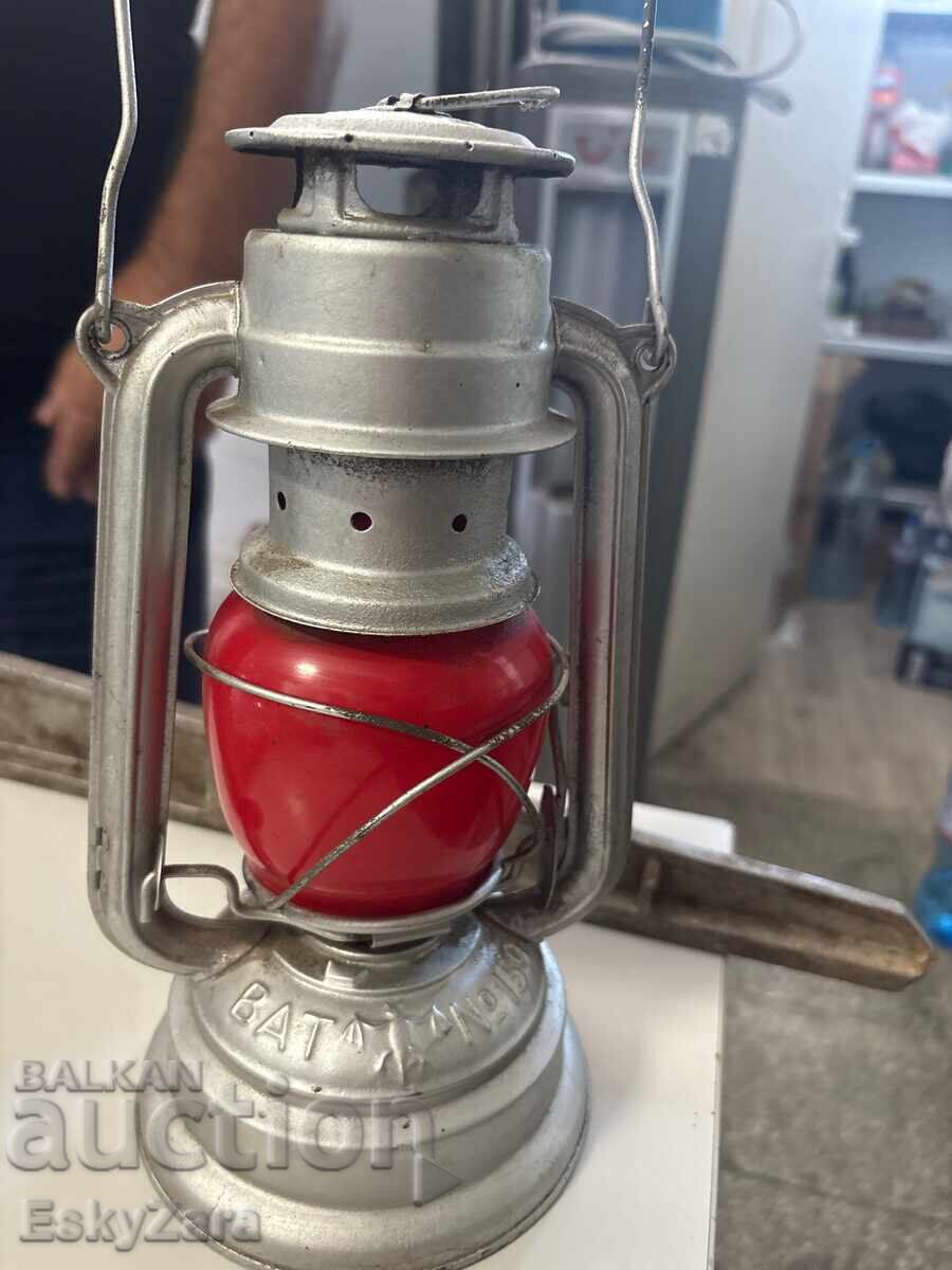 Livrarea Lampă cu gaz germană BAT No. 159 cu sticlă roșie