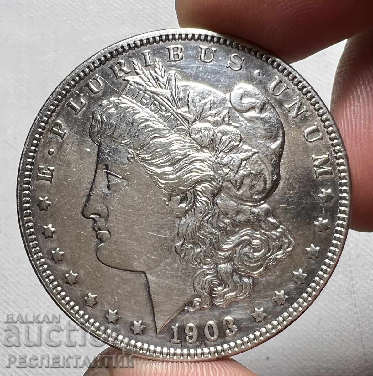 EXCELENT DOLAR MORGAN DIN ARGINT 1903 cu preț € 80.00 | 156.47 BGN
