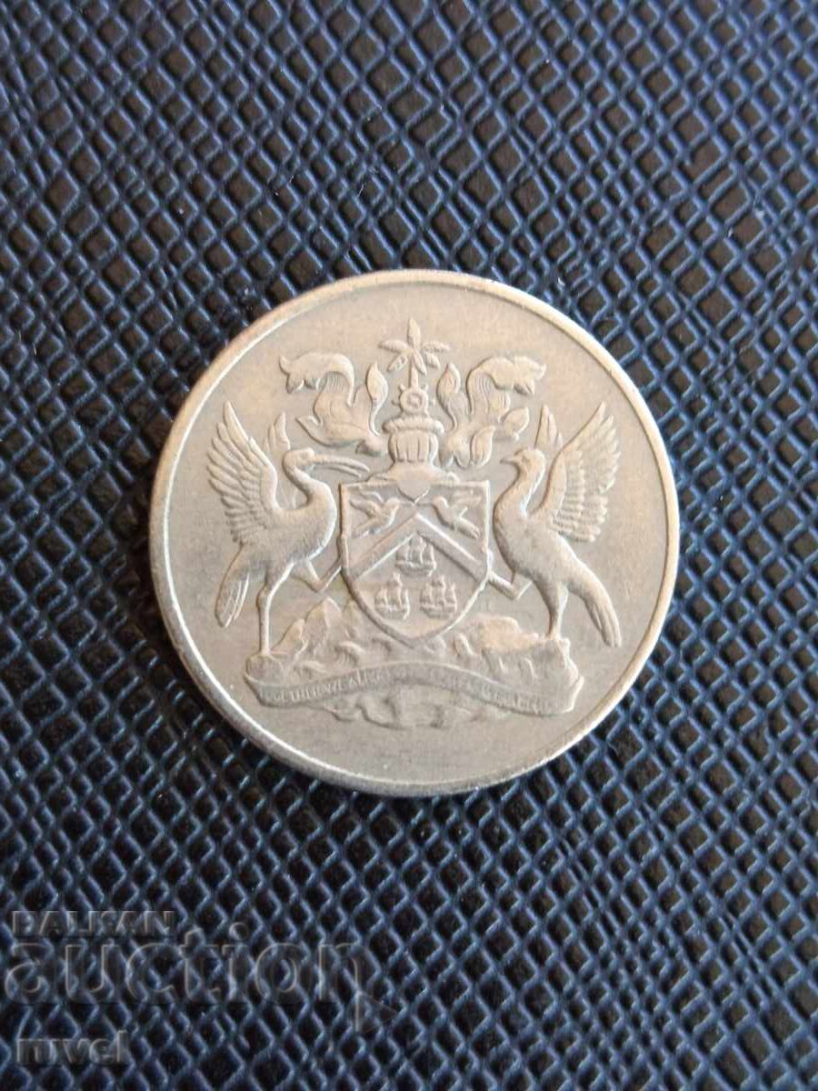 Trinidad și Tobago 25 cenți, 1966 cu preț € 0.60 | 1.17 BGN