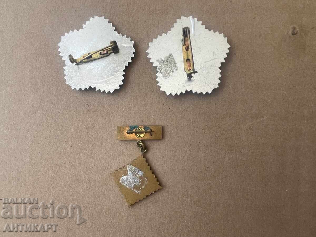 Romania communism 3 pieces badges pins orders with price € 10.00 | 19.56 BGN