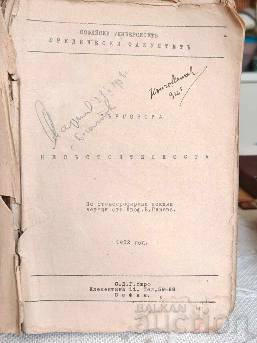 Carte juridică Insolvență comercială 1932 cu preț € 129.00 | 252.30 BGN