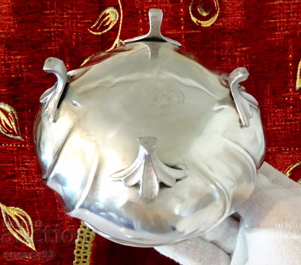 Zaharniță din cositor 500 ml, Art Nouveau, marcaj, nuntă de cositor - 6