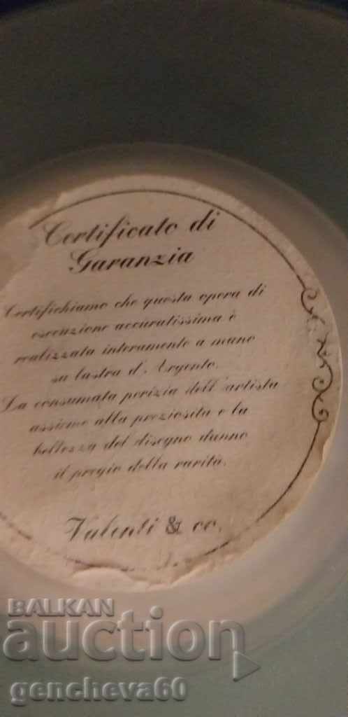 Plachetă icoană din argint Madonna cu certificat - 6