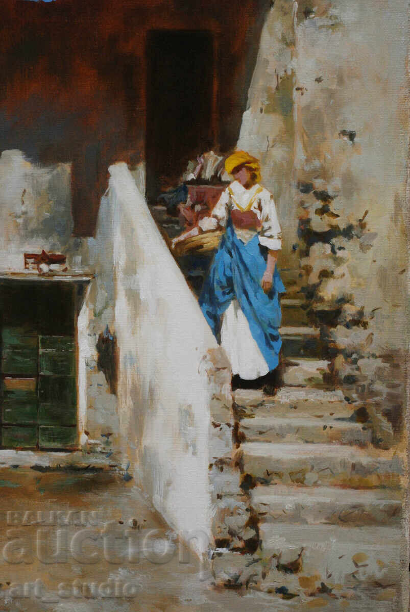 Curte italiană - culori în ulei - 5