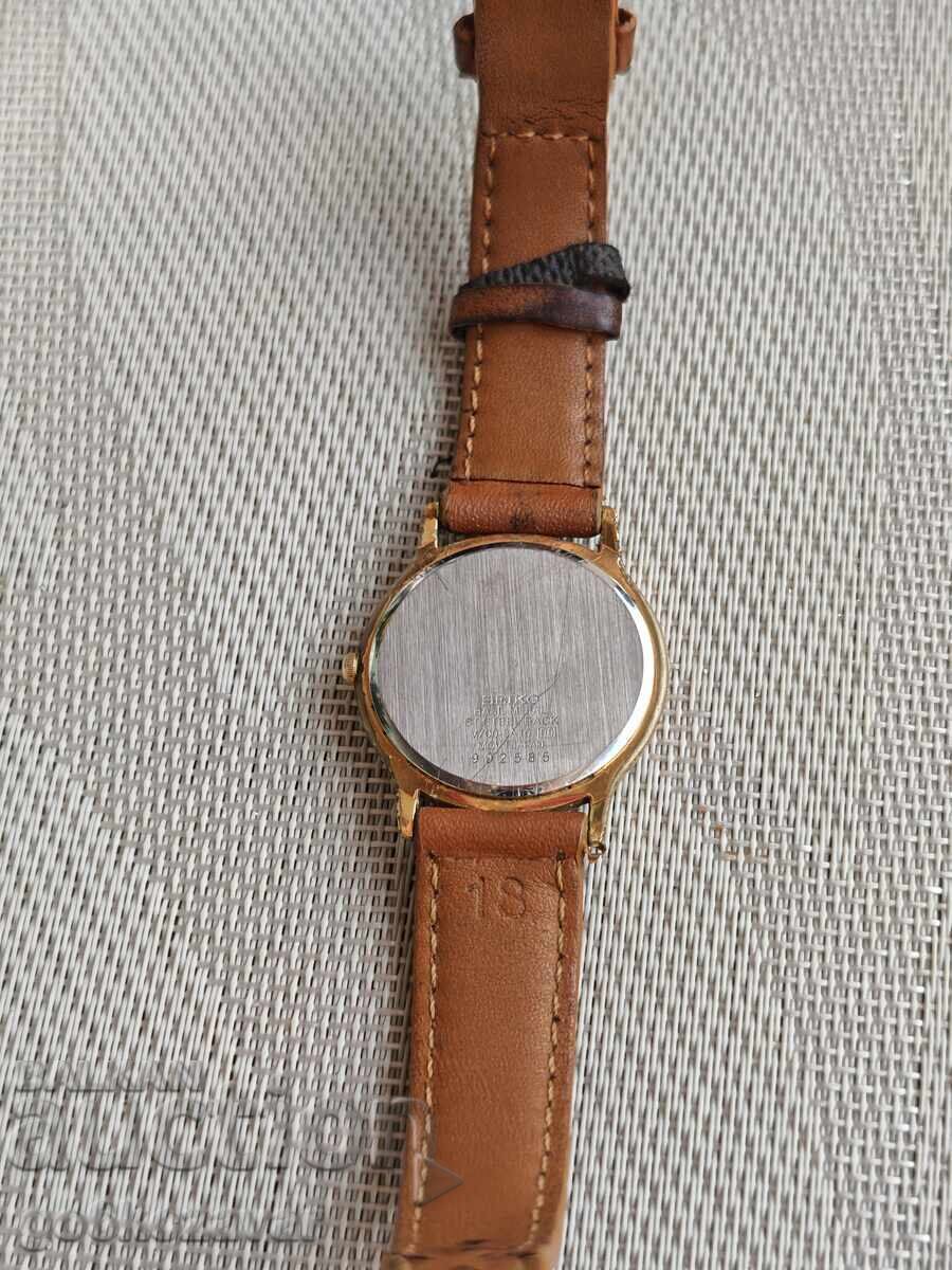 Livrarea Ceas de mână bărbătesc SEIKO QUARTZ Japonia anii '90 Placat cu aur Funcțional