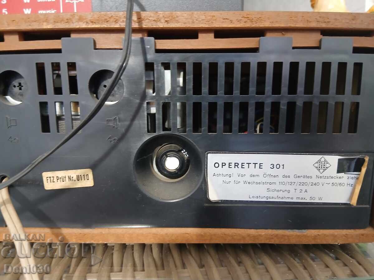 Старо радио с колони Telefunken operete hifi 301 - 5