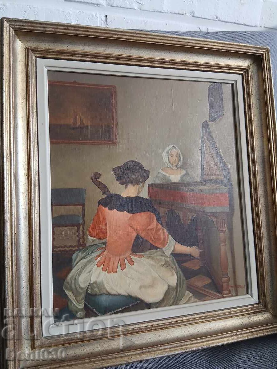 Pictură originală veche în ulei pe pânză cu preț € 0.01 | 0.02 BGN