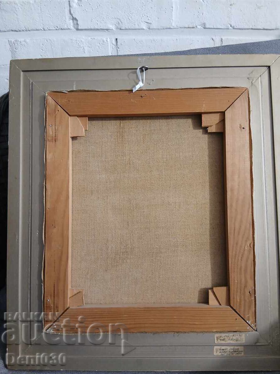 Pictură originală veche în ulei pe pânză - 7