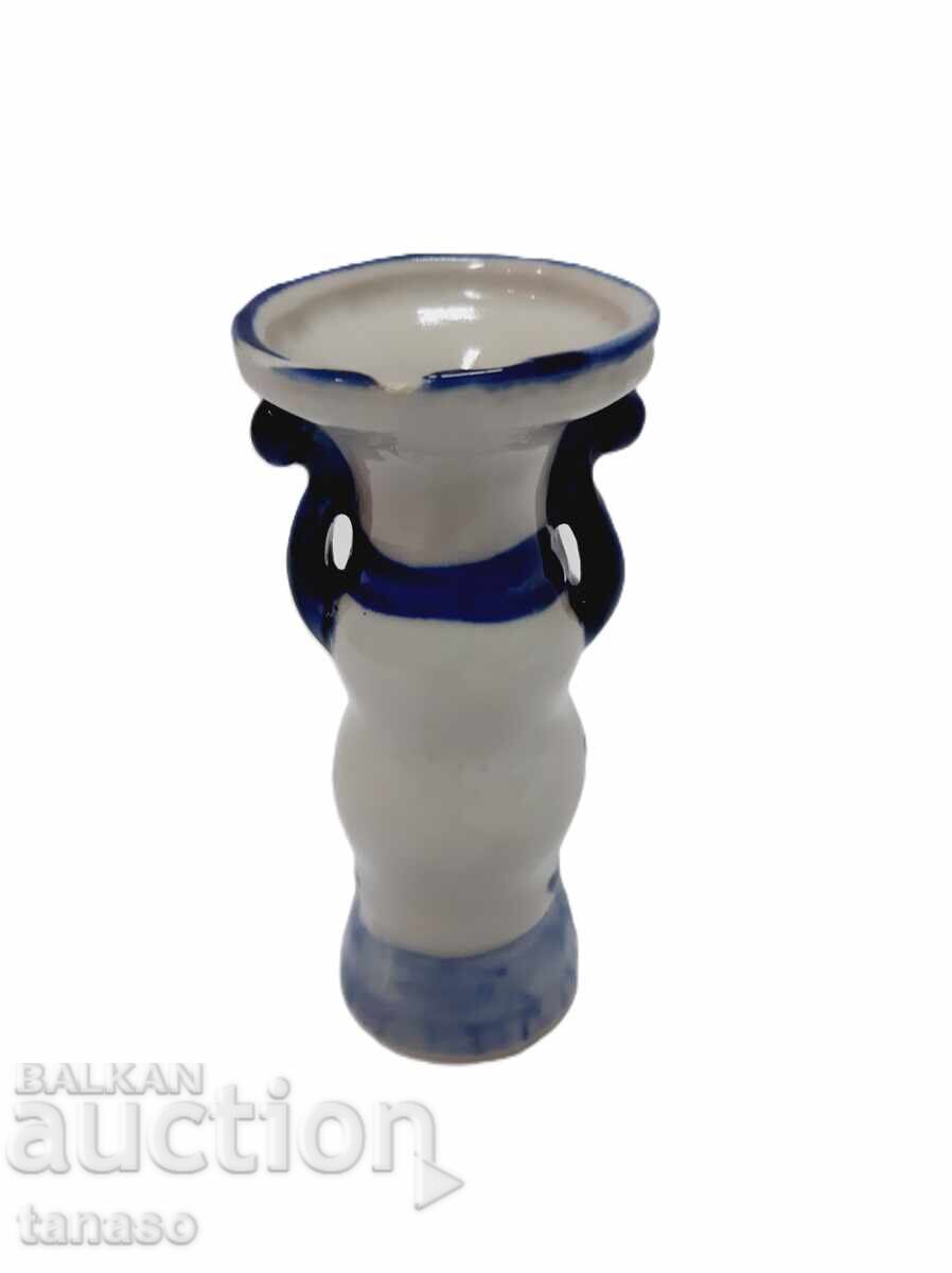 Sfeșnic vintage Holland Delft Blue, porțelan, anii 1970, 10 cm cu preț € 8.00 | 15.65 BGN