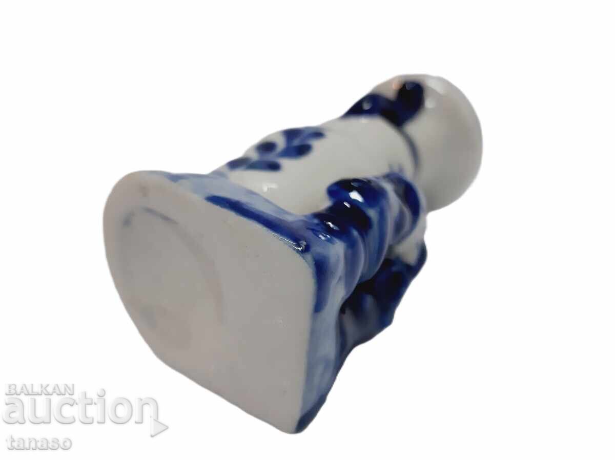 Sfeșnic vintage Holland Delft Blue, porțelan, anii 1970, 10 cm - 6
