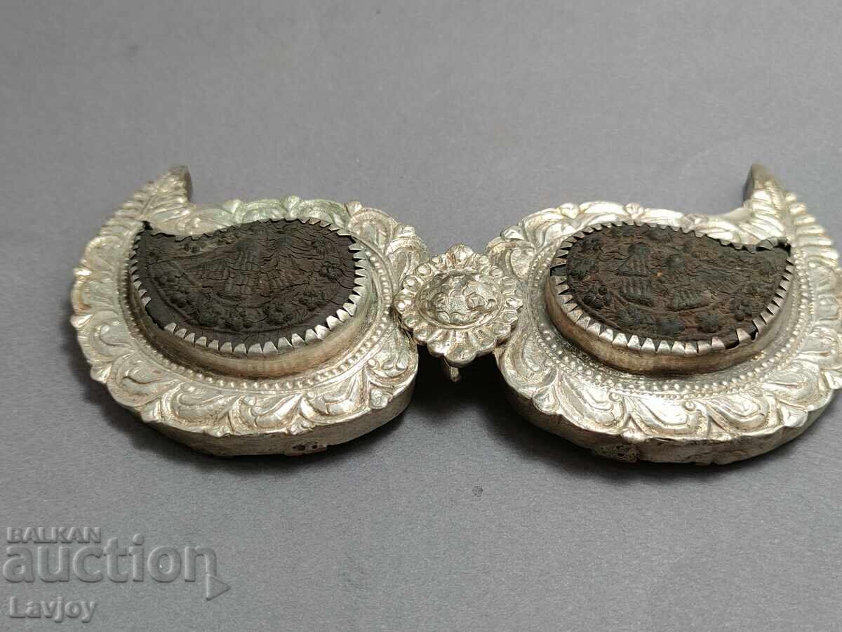 Large silver belt buckle angels bone with price € 550.00 | 1075.71 BGN