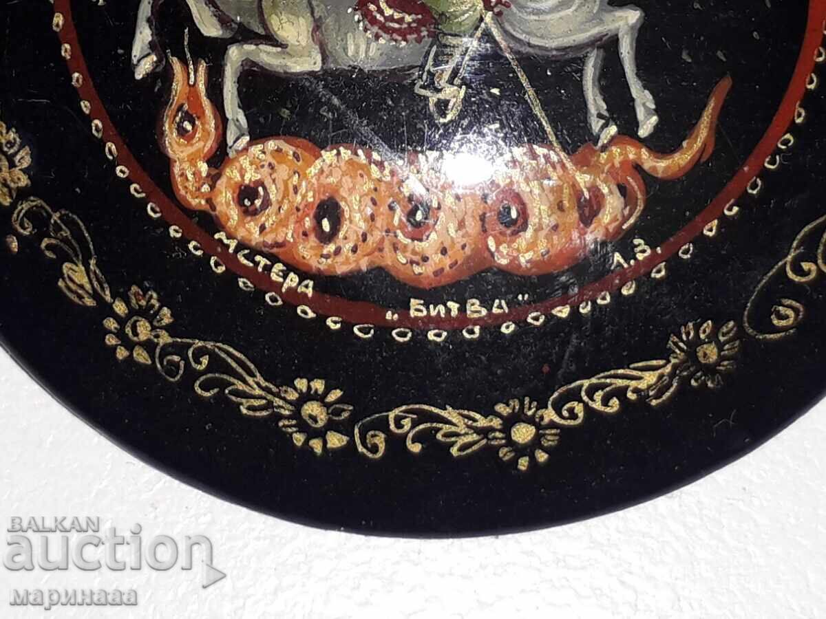 Delivery of "PALEKH" BROOCH. SIGNED. USSR