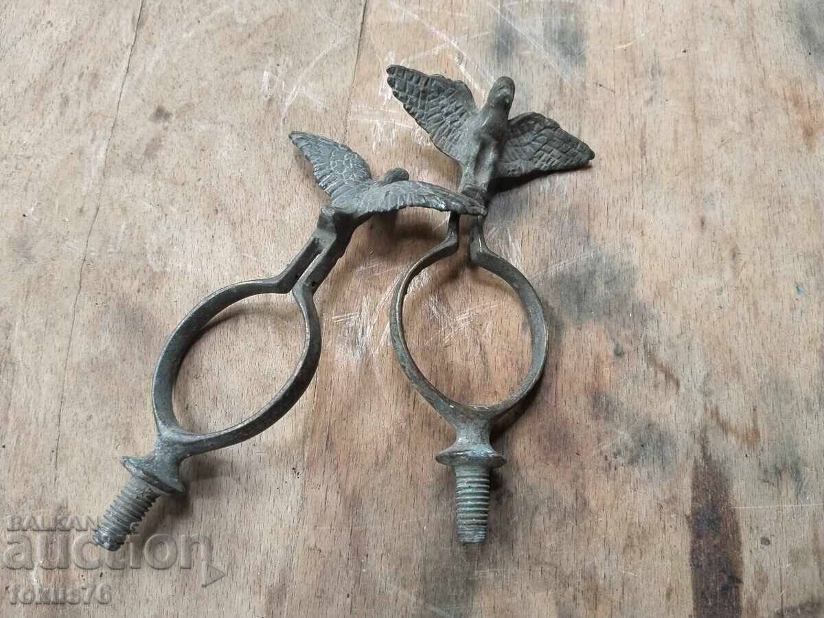 Auction  Two old bronze eaglets
