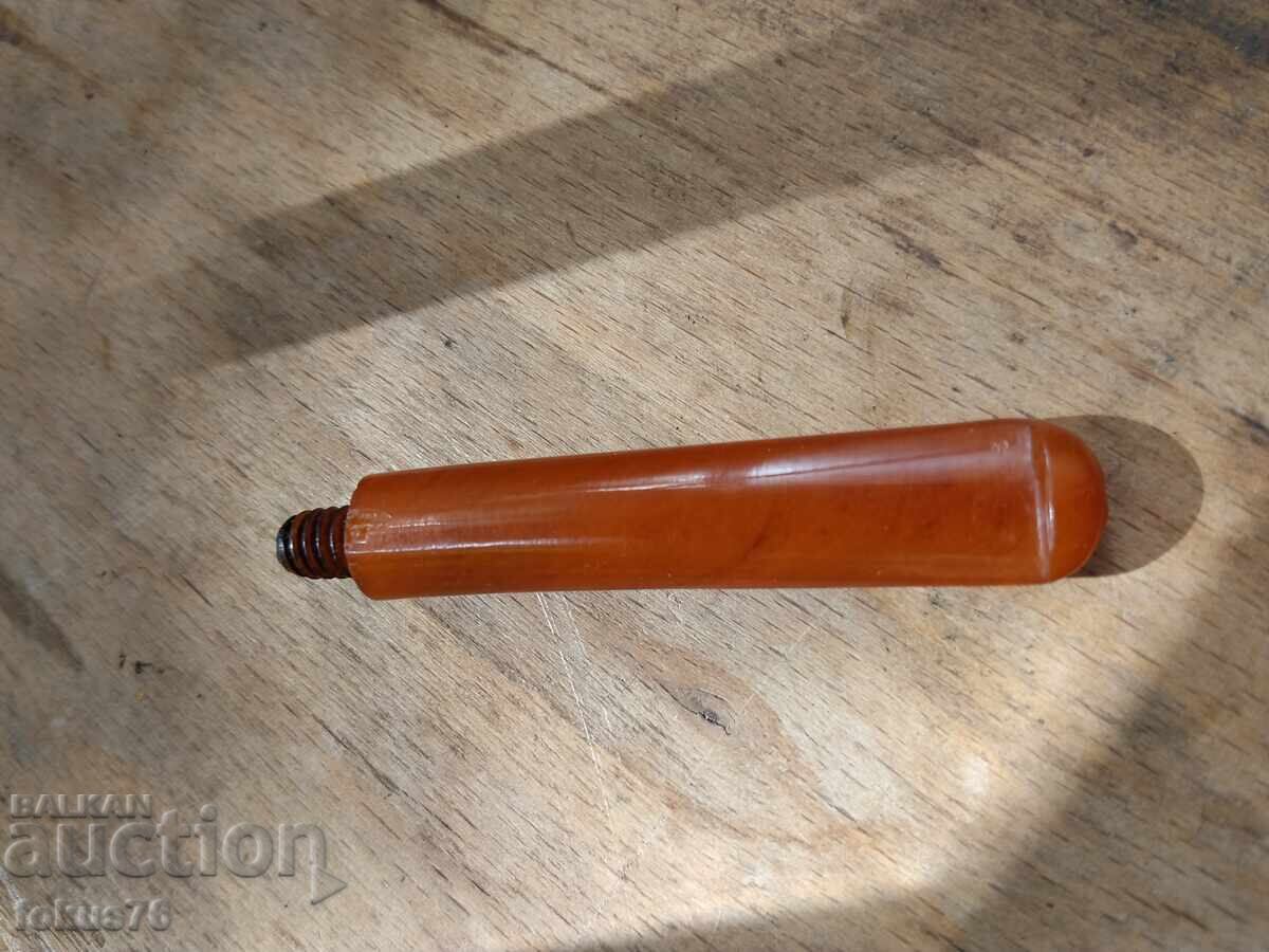 Vechi portțigaret din chihlimbar pipă muștiuc chihlimbar - 7