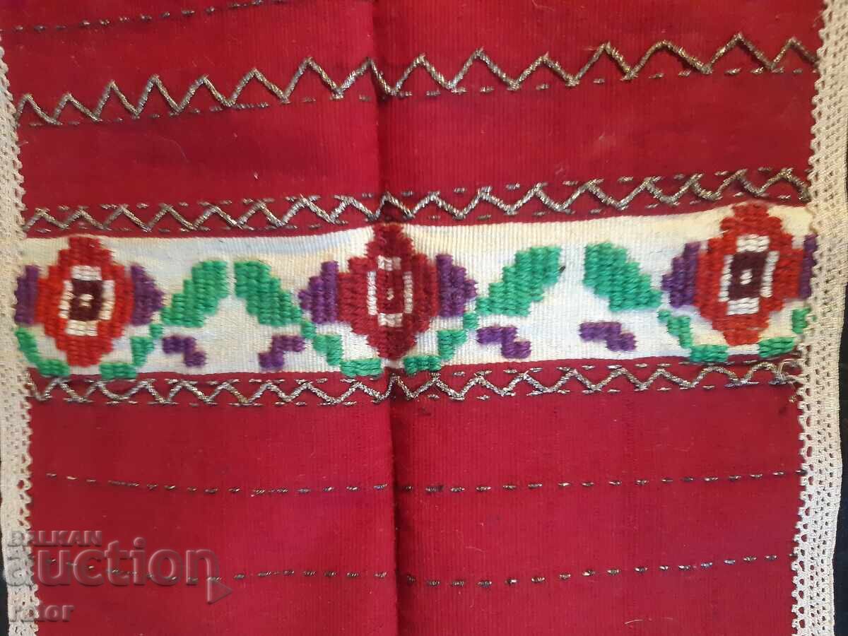 Authentic apron with lace, metallic thread, sequins, folk costume - 5
