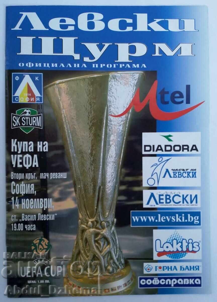 Levski - Sturm 2003 Football Program