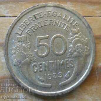 50 de cenți 1939 - Franța 50 de cenți 1939 - Franța
