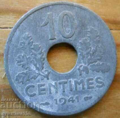10 centimes 1941 - Franța (ocupația germană) 10 centimes 1941 - Franța (ocupația germană)
