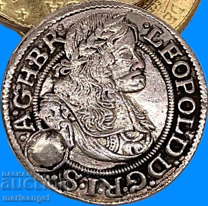 Licitație 3 crucișoare 1670 Austria Breslau SHS Leopold I argint