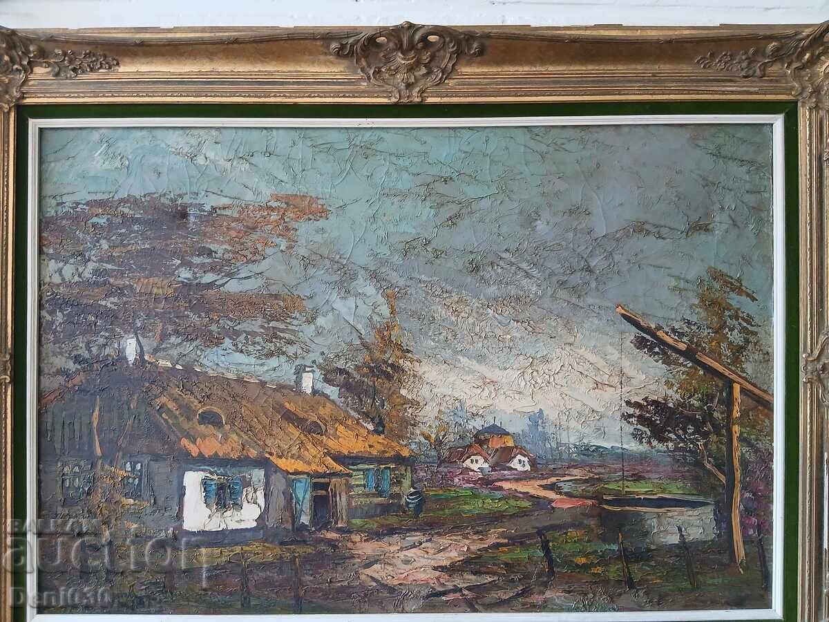 Аукцион Голяма авторска картина масло върху платно