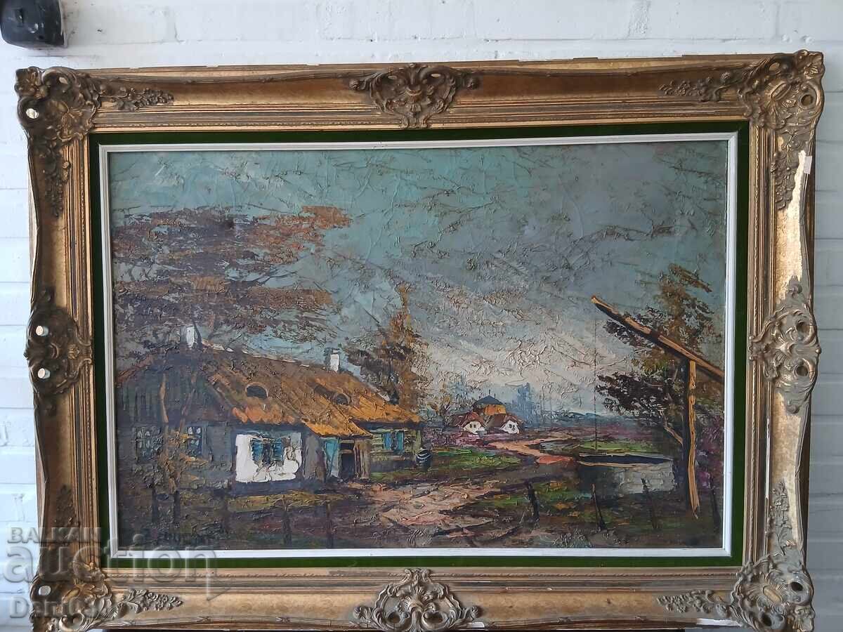 Голяма авторска картина масло върху платно