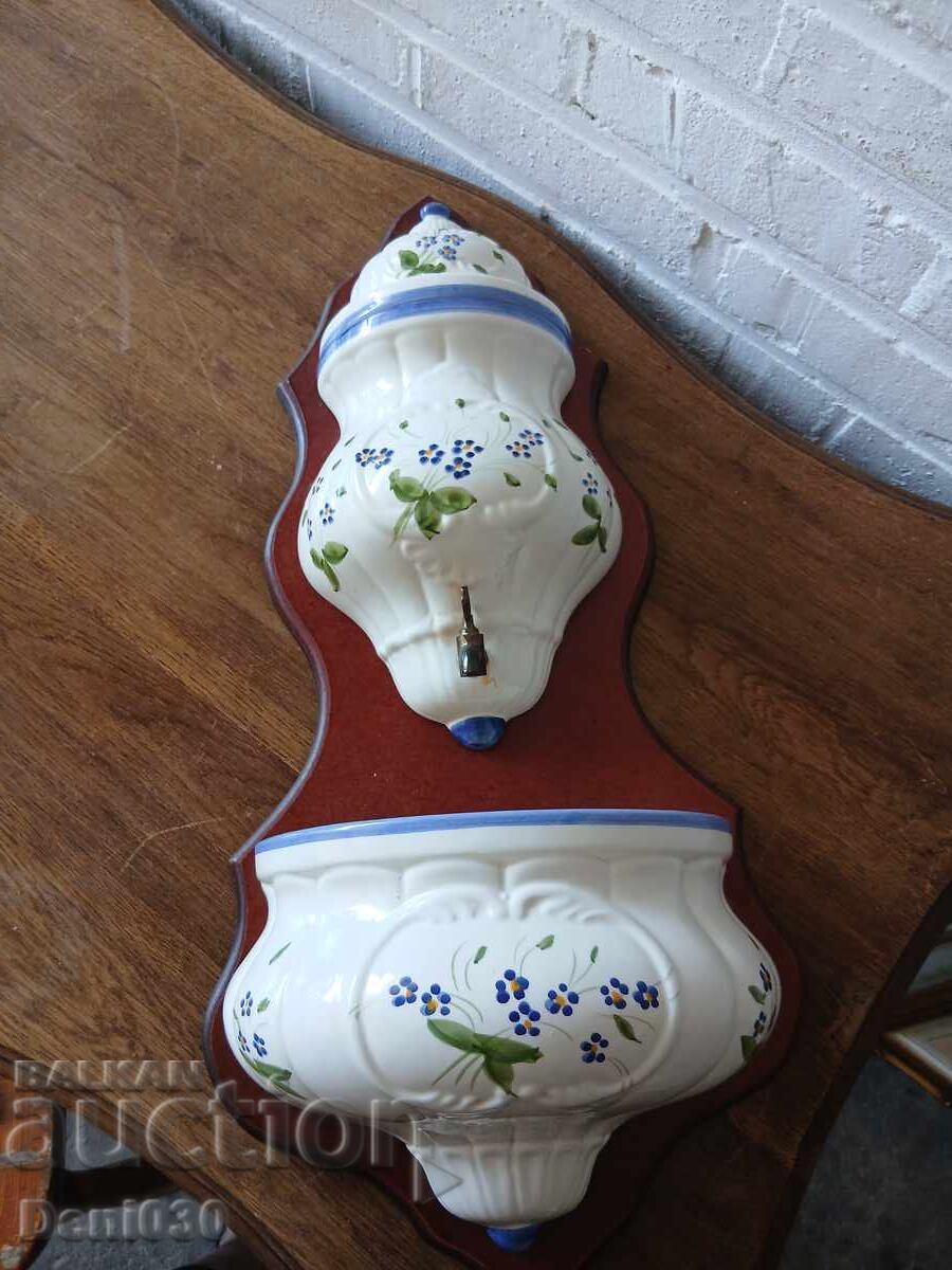 Vintage πορσελάνινος επιτοίχιος νιπτήρας!!! - 7