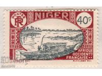 Niger francez-1926-Poștală-Barcă pe fluviul Niger, MLH