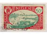 Niger francez-1926-Poștală-Barcă pe fluviul Niger, MLH