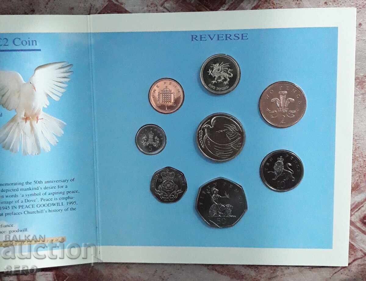 Παράδοση Ηνωμένο Βασίλειο - ΣΕΤ 1995 - από 8 νομίσματα BU