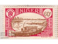Niger francez-1926-Poștală-Barcă pe fluviul Niger, MLH