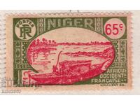 Niger francez-1926-Poștală-Barcă pe fluviul Niger, MLH