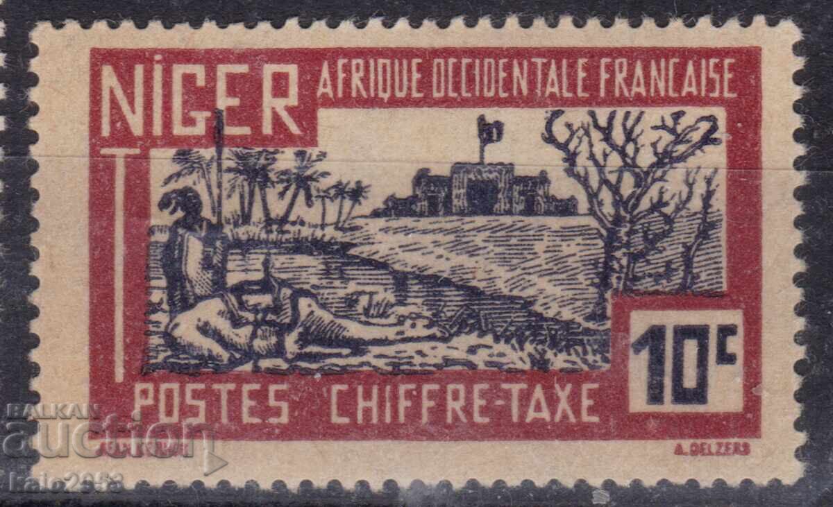Niger francez-1926-Poștală-Barcă pe fluviul Niger, MLH